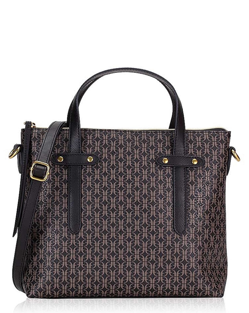 Fossil SHB2312015 Felicity Women's Satchel In Black/Brown Fossil SHB2312015 Felicity Women's Satchel In Black/Brown